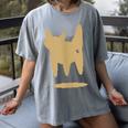 Yk2 Cat With Tomboy Tail 90s Nostalgia Downtown Indie Women's Comfort Colors T-Shirt Gray