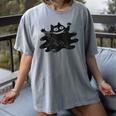 Yk2 Grunge Scary Cat With Tail Tomboy 90s Nostalgia Indie Women's Comfort Colors T-Shirt Gray