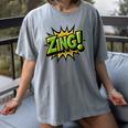 ZING Comic Book Retro Artwork – Cartoon Collector Women's Comfort Colors T-Shirt Gray