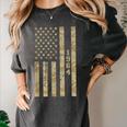 1964 Year Nostalgia Desert Camo Distressed American Flag Women's Comfort Colors T-Shirt Pepper