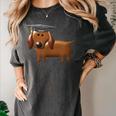 2018 Dog Graduation Shirt Dachshund Graduation For Men Women Kids Women's Comfort Colors T-Shirt Pepper
