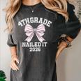 4th Grade Bow 2026 Fourth Grade Graduation Women's Comfort Colors T-Shirt Pepper