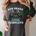 4th Grade Level Complete Gamer 4 Grade Graduation Women's Comfort Colors T-Shirt Pepper