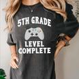 5th Grade Level Complete Gamer Class Of 2025 Graduation Women's Comfort Colors T-Shirt Pepper