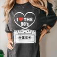 90s Nostalgia Cassette Heart Retro I Love The 90s Women's Comfort Colors T-Shirt Pepper