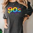 90s Retro Pop Art Rainbow Lips Nostalgia Costume 90s Women's Comfort Colors T-Shirt Pepper 90s Retro Pop Art Rainbow Lips Nostalgia Costume 90s Women's Comfort Colors T-Shirt Pepper