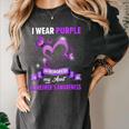 Alzheimer's Awareness I Wear Purple In Memory Of My Aunt Women's Comfort Colors T-Shirt Pepper