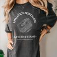 Analogue Nostalgia Letter & Stamp Graphic Women's Comfort Colors T-Shirt Pepper