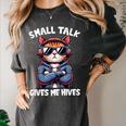 Anti Social Anxiety Mindfulness No Small Talk Introvert Cat Men Women Women's Comfort Colors T-Shirt Pepper Anti Social Anxiety Mindfulness No Small Talk Introvert Cat Men Women Women's Comfort Colors T-Shirt Pepper