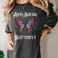 Antisocial Butterfly Aesthetic Introvert For Women Men Women's Comfort Colors T-Shirt Pepper