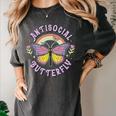 Antisocial Butterfly Groovy t For Introvert Men Women Girls Women's Comfort Colors T-Shirt Pepper Antisocial Butterfly Groovy t For Introvert Men Women Girls Women's Comfort Colors T-Shirt Pepper