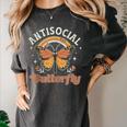Antisocial Butterfly Tee For Introvert Men Women Girls Women's Comfort Colors T-Shirt Pepper