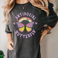 Antisocial Butterfly Tees For Introvert Men Women Girls Women's Comfort Colors T-Shirt Pepper