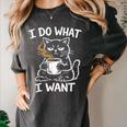 Antisocial Introvert Cat Coffee Sarcastic Attitudes Graphic Women's Comfort Colors T-Shirt Pepper Antisocial Introvert Cat Coffee Sarcastic Attitudes Graphic Women's Comfort Colors T-Shirt Pepper