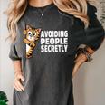 Avoiding People Secretly Cat Introvert Humor Women's Comfort Colors T-Shirt Pepper Avoiding People Secretly Cat Introvert Humor Women's Comfort Colors T-Shirt Pepper