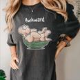 Awkward Turtle Upside Down Witty Comical Introvert Women's Comfort Colors T-Shirt Pepper
