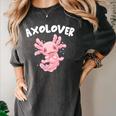Axolovert Axolotl Humor Salamander Introvert Women's Comfort Colors T-Shirt Pepper