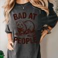 Bad At People Ferret Introvert Saying Slogan Women's Comfort Colors T-Shirt Pepper