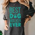 Best Dog Walker Ever Graduation New Shirt Dog Lover Women's Comfort Colors T-Shirt Pepper