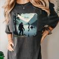 Bigfoot Sasquatch & Loch Ness Monster Introvert Bruh Women's Comfort Colors T-Shirt Pepper