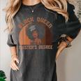 Black Queen With a Masters Degree Melanin Girls Graduation Women's Comfort Colors T-Shirt Pepper