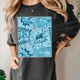 Blue Comic Book Blue Graphic Women's Comfort Colors T-Shirt Pepper