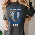 Blue In Memory Of Dad Colon Cancer Awareness Uplifting Women's Comfort Colors T-Shirt Pepper Blue In Memory Of Dad Colon Cancer Awareness Uplifting Women's Comfort Colors T-Shirt Pepper