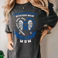 Blue In Memory Of Mom Colon Cancer Awareness Memorial Women's Comfort Colors T-Shirt Pepper Blue In Memory Of Mom Colon Cancer Awareness Memorial Women's Comfort Colors T-Shirt Pepper