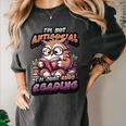 Book Lover Owl Reading Books Introvert Bookworm Women's Comfort Colors T-Shirt Pepper Book Lover Owl Reading Books Introvert Bookworm Women's Comfort Colors T-Shirt Pepper