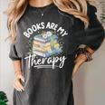 Book Are My Therapy Aesthetic Bookish Reading Women's Comfort Colors T-Shirt Pepper