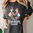 Bookish Goose Cute Geese With Hats Reading Books Women's Comfort Colors T-Shirt Pepper Bookish Goose Cute Geese With Hats Reading Books Women's Comfort Colors T-Shirt Pepper