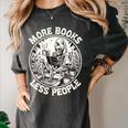 More Books Less People Introvert Skeleton Reading Women's Comfort Colors T-Shirt Pepper
