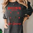 Books Are My LoveLanguage Cupid Valentines Women's Comfort Colors T-Shirt Pepper Books Are My LoveLanguage Cupid Valentines Women's Comfort Colors T-Shirt Pepper