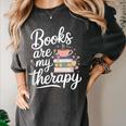 Books Are My Therapy Book Lover Coffee Books Flowers Bookish Women's Comfort Colors T-Shirt Pepper Books Are My Therapy Book Lover Coffee Books Flowers Bookish Women's Comfort Colors T-Shirt Pepper