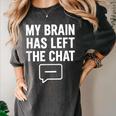 My Brain Has Left The Chat Introvert Quote Women's Comfort Colors T-Shirt Pepper