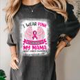 Breast Cancer Wings Shirt I Wear Pink In Memory Of My Mama Women's Comfort Colors T-Shirt Pepper Breast Cancer Wings Shirt I Wear Pink In Memory Of My Mama Women's Comfort Colors T-Shirt Pepper