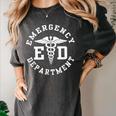 Care Giver RN Emergency Nurse Graduation ED Techs Department Women's Comfort Colors T-Shirt Pepper