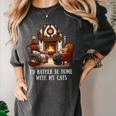 Cat Lover I'd Rather Be Home With My Cats Introvert Cozy Women's Comfort Colors T-Shirt Pepper Cat Lover I'd Rather Be Home With My Cats Introvert Cozy Women's Comfort Colors T-Shirt Pepper