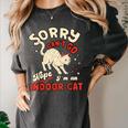 Cat Lover Sorry Cant Go Im An Indoor Introvert Cat Mom Women's Comfort Colors T-Shirt Pepper Cat Lover Sorry Cant Go Im An Indoor Introvert Cat Mom Women's Comfort Colors T-Shirt Pepper