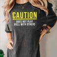 Caution Does Not Play Well With Others Introvert Women's Comfort Colors T-Shirt Pepper Caution Does Not Play Well With Others Introvert Women's Comfort Colors T-Shirt Pepper