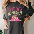 Certified Homebody Trendy Frog Introvert Women's Comfort Colors T-Shirt Pepper