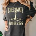 Checkmate Senior 2026 Chess Piece Class Of 2026 Graduation Women's Comfort Colors T-Shirt Pepper