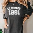 Class Of 1981 School Tee Shirt Graduation Class Party Women's Comfort Colors T-Shirt Pepper