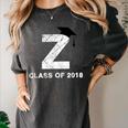Class Of 2018 Last Name Letter Z Graduation Women's Comfort Colors T-Shirt Pepper