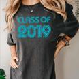 Class Of 2019 High School Graduation Teal Senior Women's Comfort Colors T-Shirt Pepper