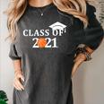 Class Of 2021 Graduation Him Her Basketball Pullover Women's Comfort Colors T-Shirt Pepper