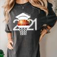 Class 2021 Graduation Senior Basketball Player Women's Comfort Colors T-Shirt Pepper