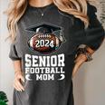 Class Of 2024 Graduation Senior Football Mom 2024 Women's Comfort Colors T-Shirt Pepper
