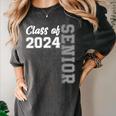 Class Of 2024 Senior 24 Shirt High School Graduation Party Women's Comfort Colors T-Shirt Pepper