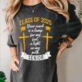 Class Of 2025 Senior Graduation Cross Quote Faith In God Women's Comfort Colors T-Shirt Pepper